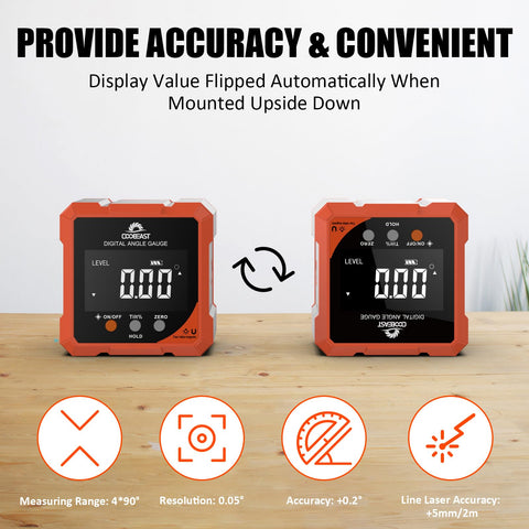 Coobeast backlit LCD displays measurements clearly in all lighting