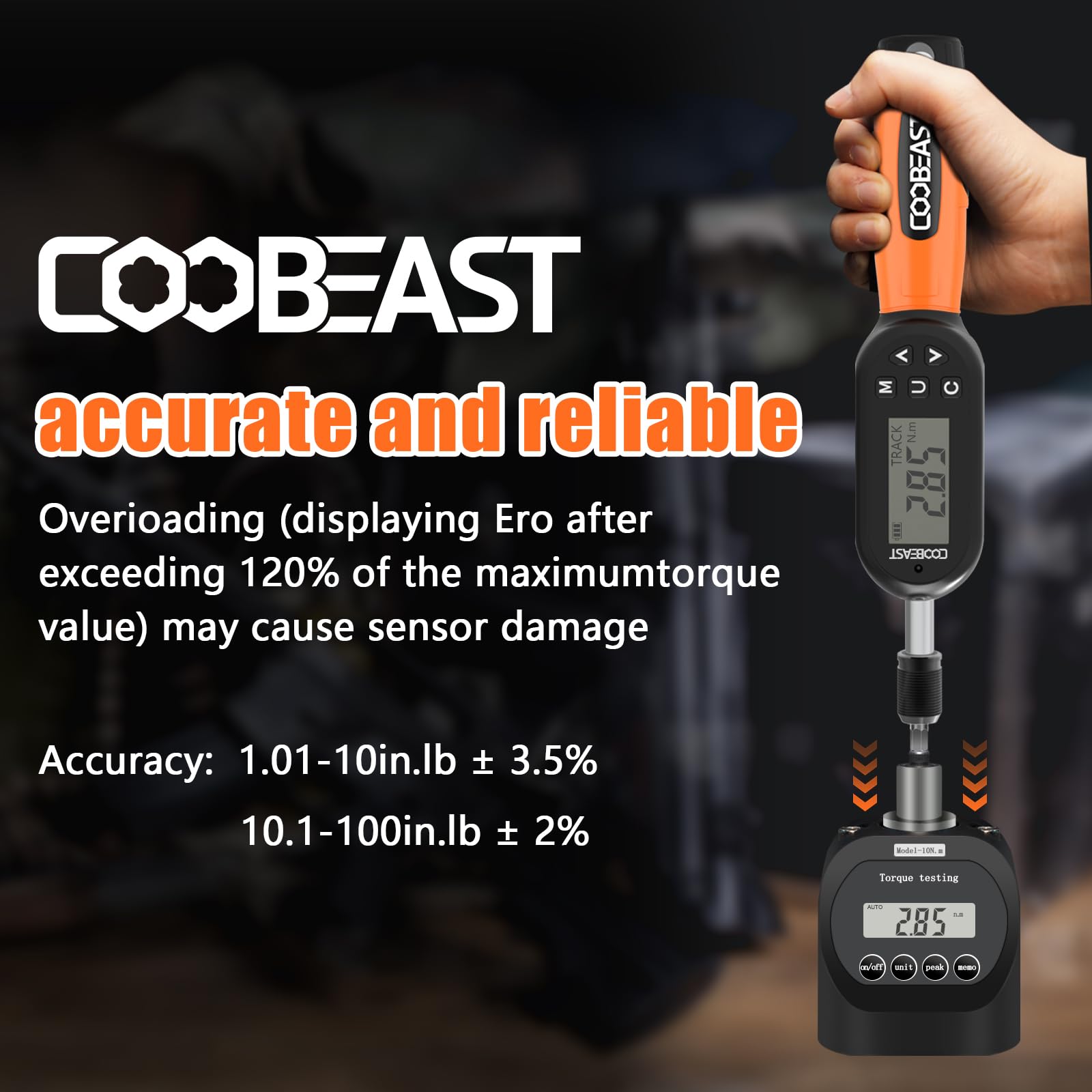 coobeast buzzer and LED warning guides safe, accurate torque applications