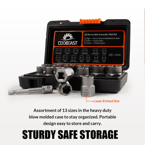 Coobeast complete sizes cover SAE and metric bolts for automotive repairs