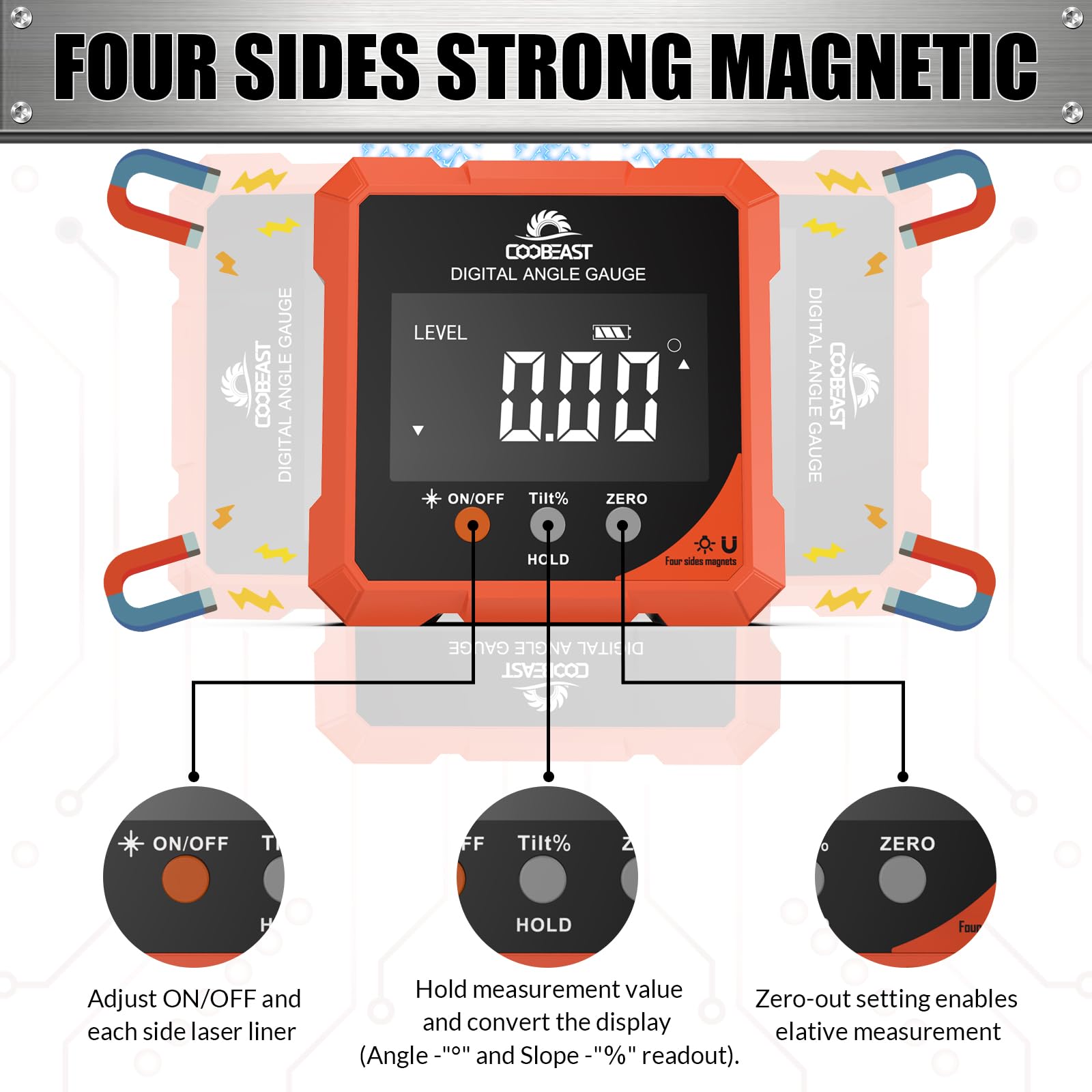 Coobeast laser lines and digital readout aid precise alignment