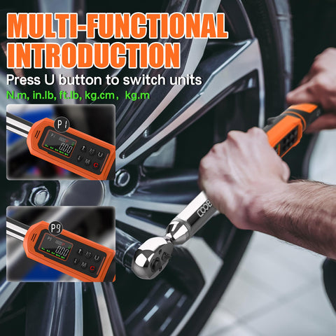 Coobeast Torque Wrench ergonomic soft grip enhances comfort during tightening.
