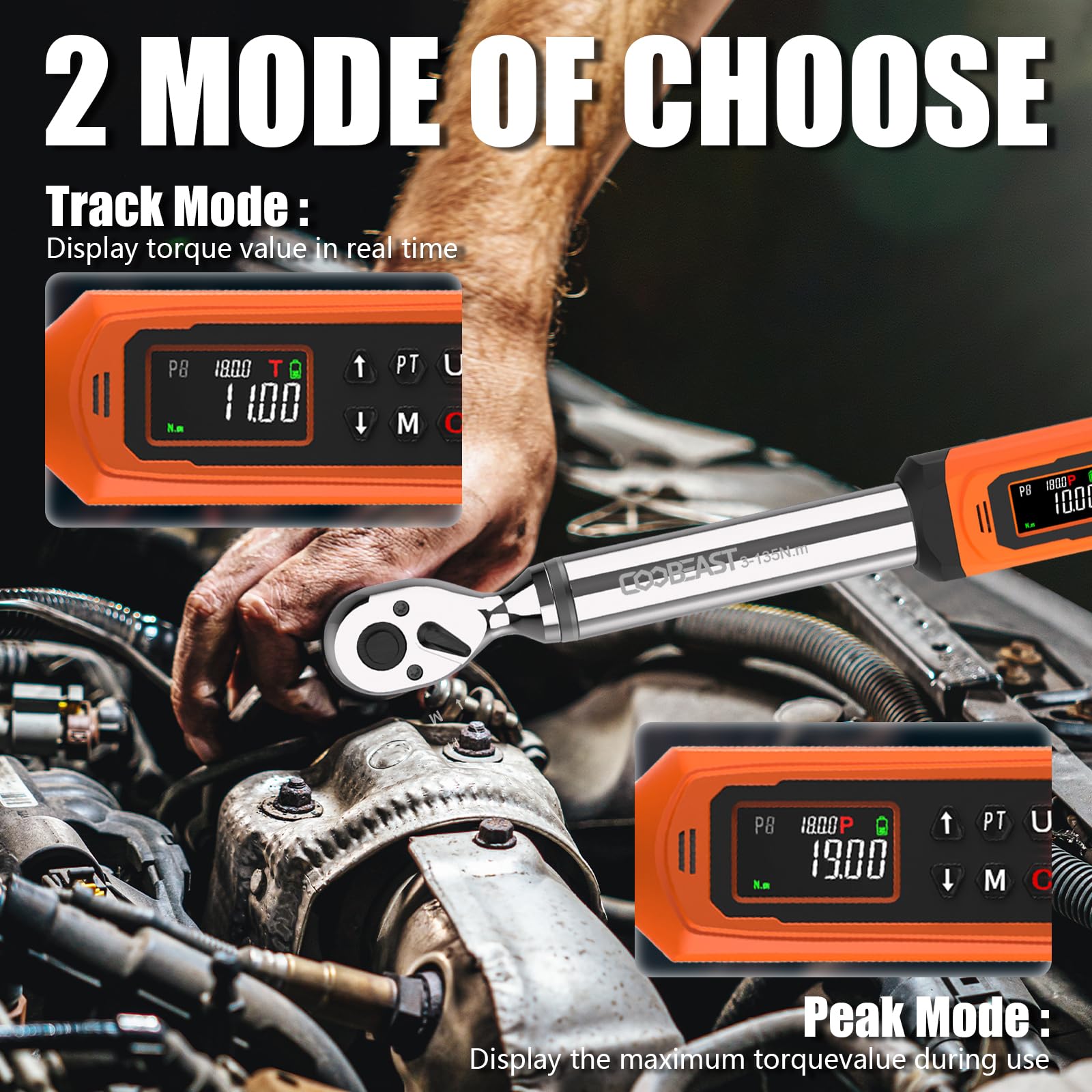 Coobeast in-use torque wrench demonstrates applications on bikes and cars.