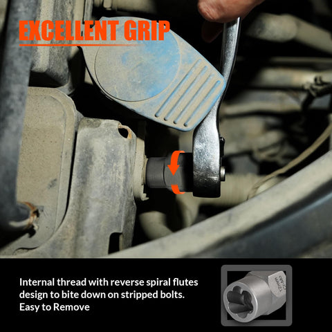 Coobeast interior thread design and reverse grooves grip damaged bolts securely