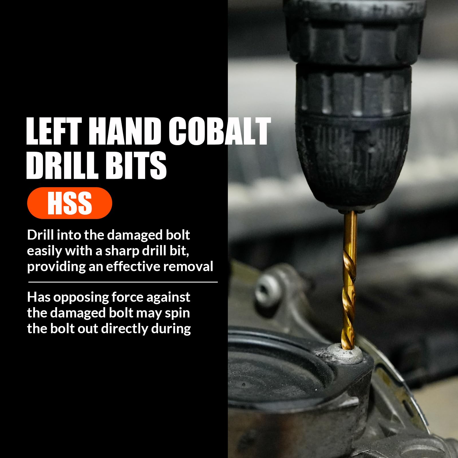 Coobeast left-hand cobalt drill bits improve removal efficiency.