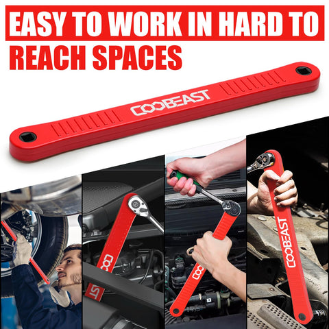 Coobeast extension wrench with 1/4 inch bit drive adapter for quick swaps