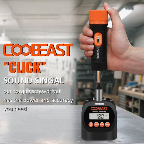 In-use shot of Coobeast torque screwdriver aiding bike maintenance tasks.