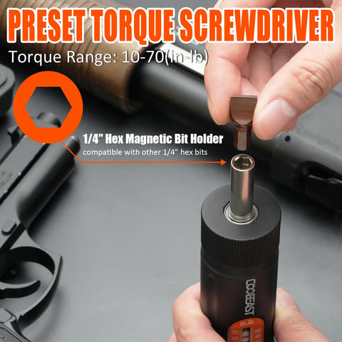 Compact and portable Coobeast torque screwdriver design for on-the-go use.