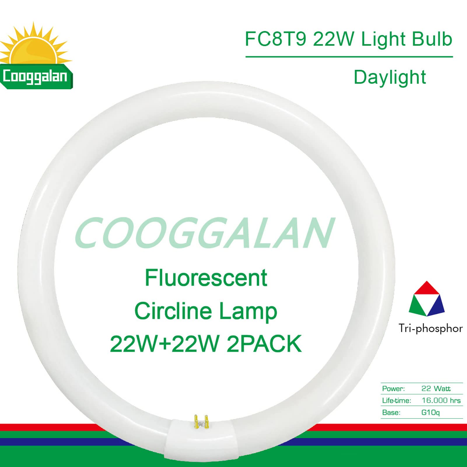 COOGGALAN 6400K daylight bulb shows bright, true-color illumination.