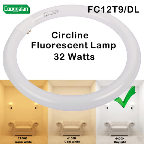COOGGALAN FC12T9/DX 12-inch circline in ceiling fixture demonstrating even daylight coverage.