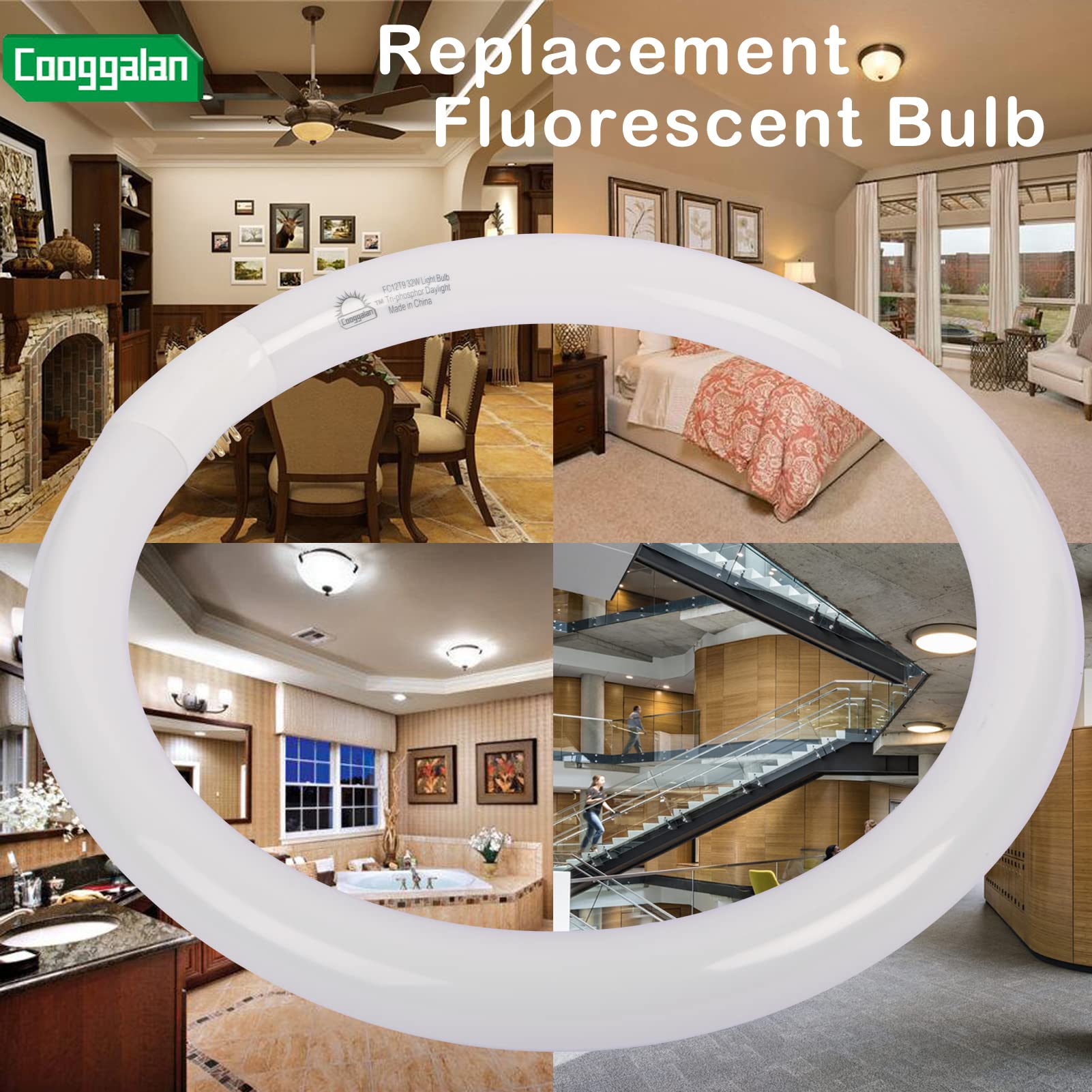 COOGGALAN FC12T9/DX long-life up to 16000 hours for reliable home lighting.