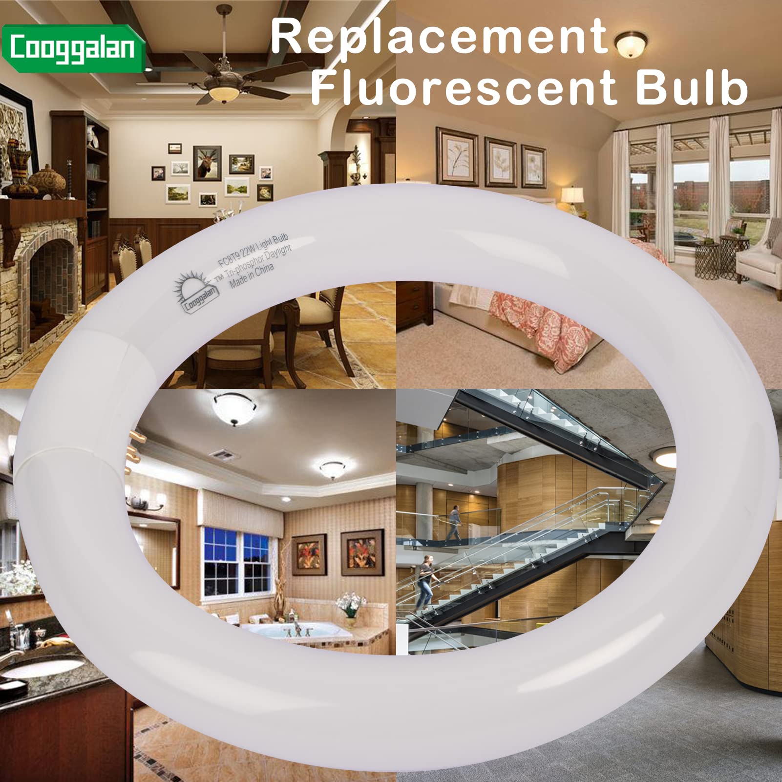 COOGGALAN bulb in kitchen or bathroom ceiling fixture setup.