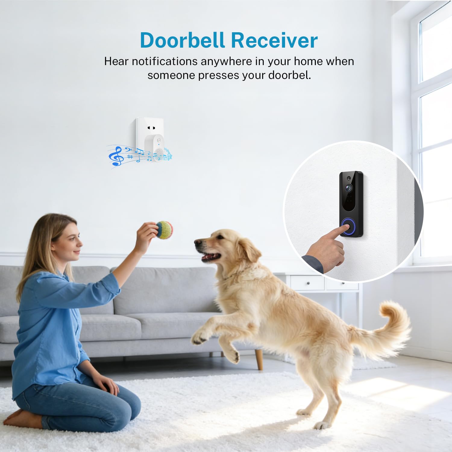 Cookedixo 1080p doorbell with 2 way audio for real time chats