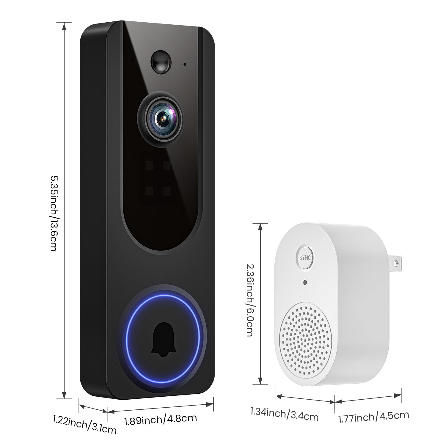 Cookedixo 1080p doorbell app notifications for remote awareness