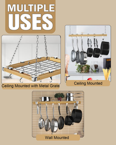 Cooks Standard brushed metal finish hooks add modern style to any kitchen.