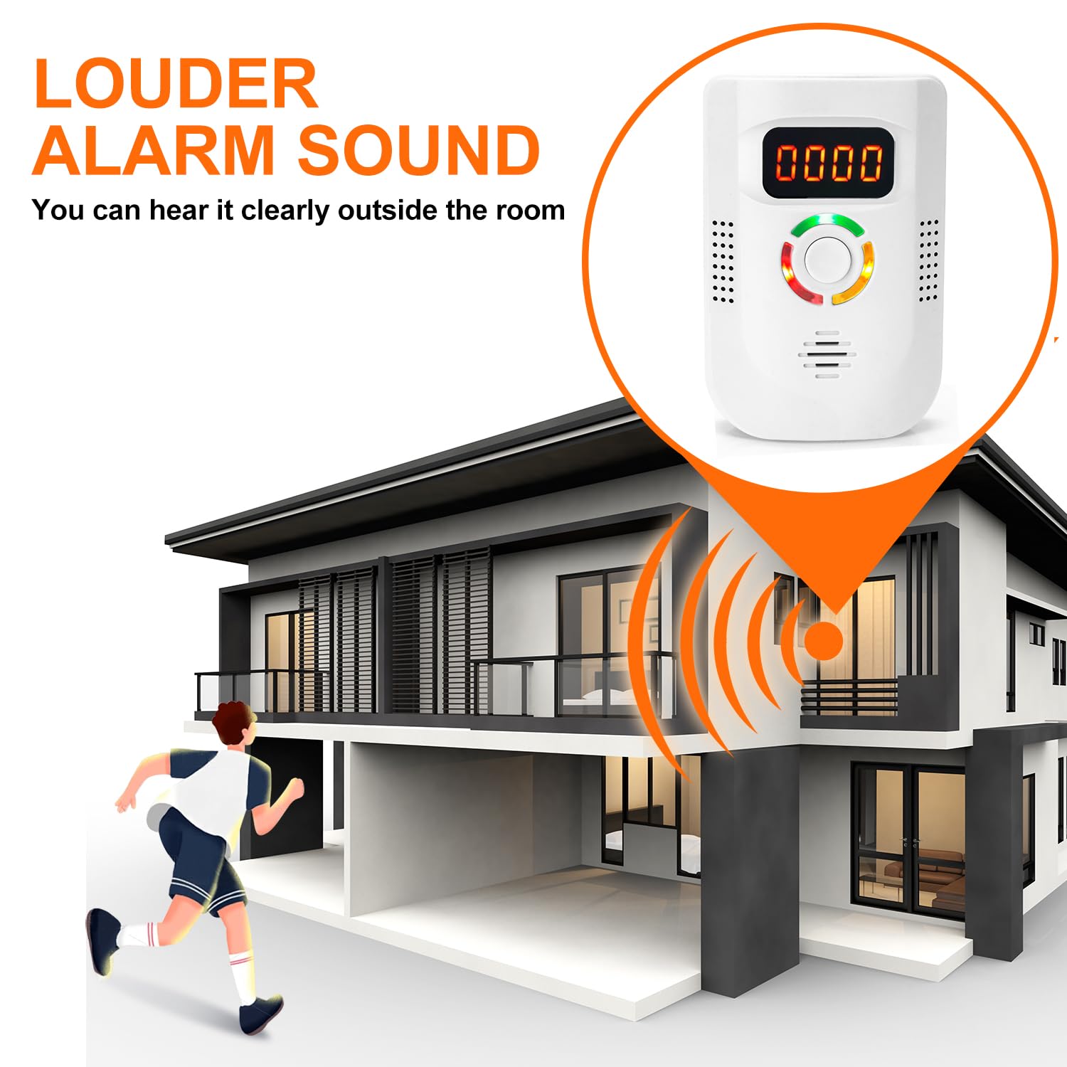 COOKSS alarm sound delivers a loud alert when CO levels rise