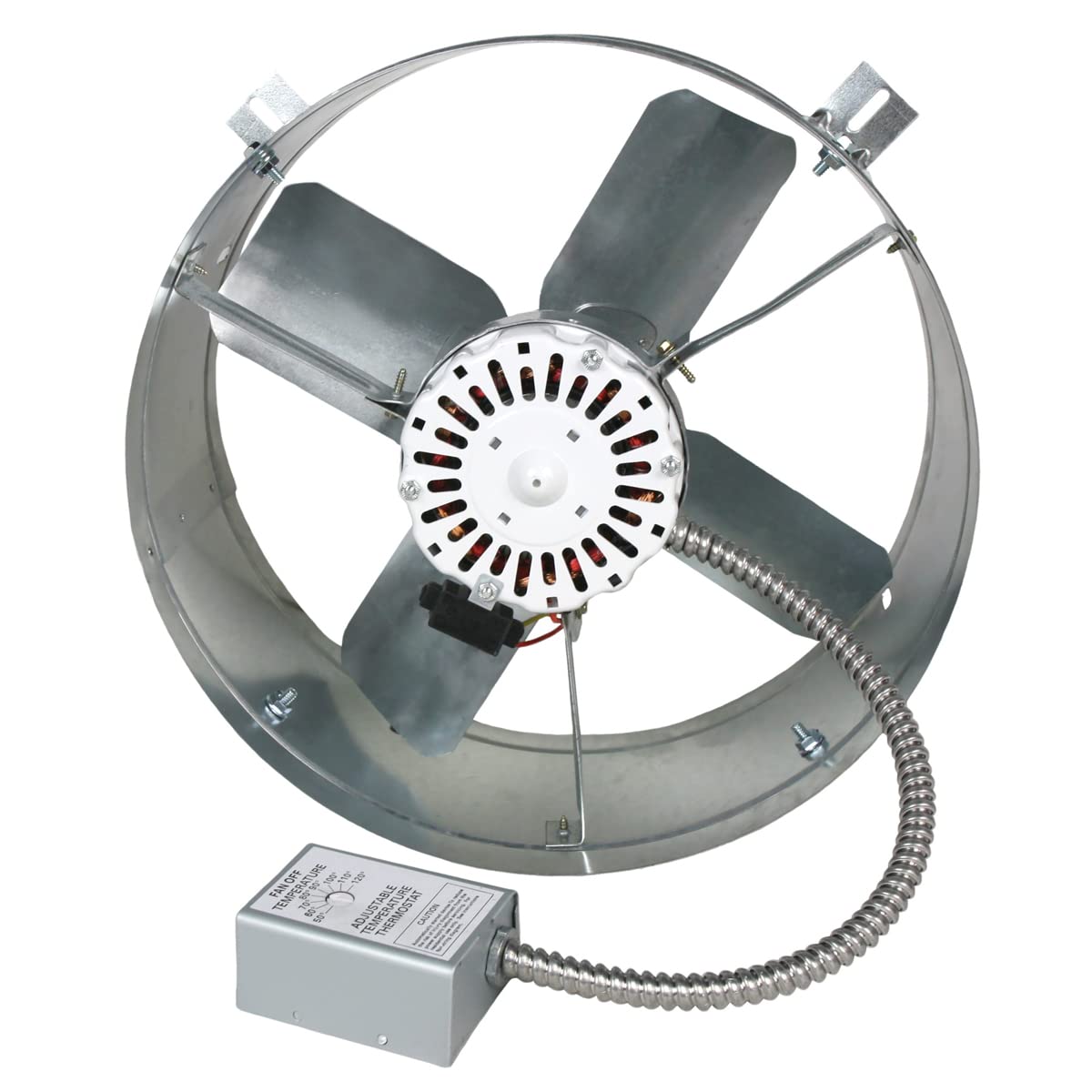 120V hardwired installation fits standard electrical setup.