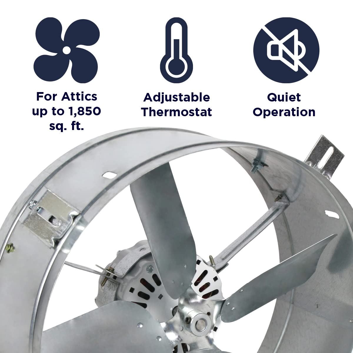 2.6-amp motor powers the 14-inch fan for steady ventilation.