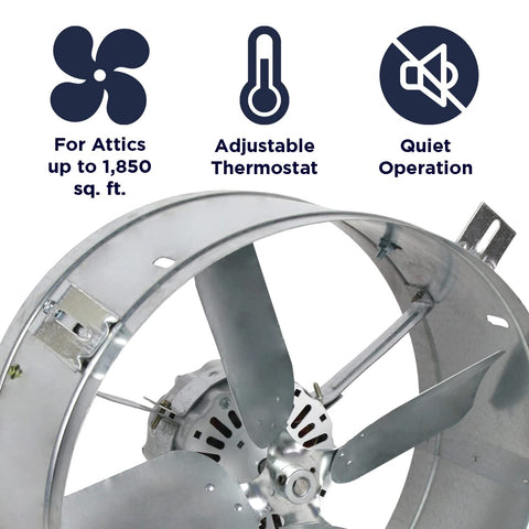 2.6-amp motor powers the 14-inch fan for steady ventilation.