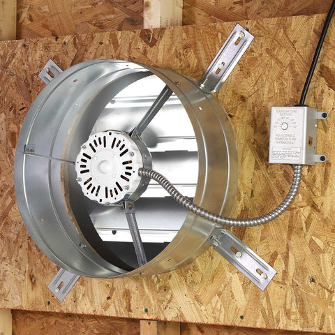 Easy installation behind static gable louvers for a clean look.