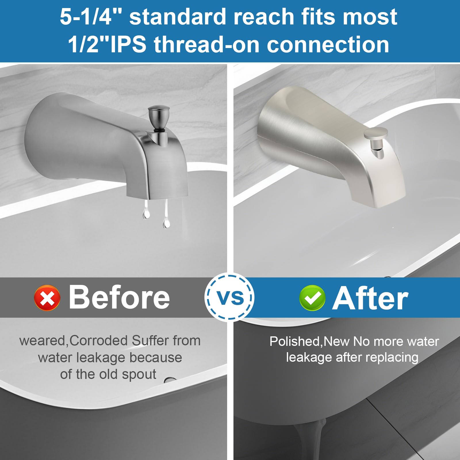 Coolfell diverter function close-up demonstrates water switching from tub to shower