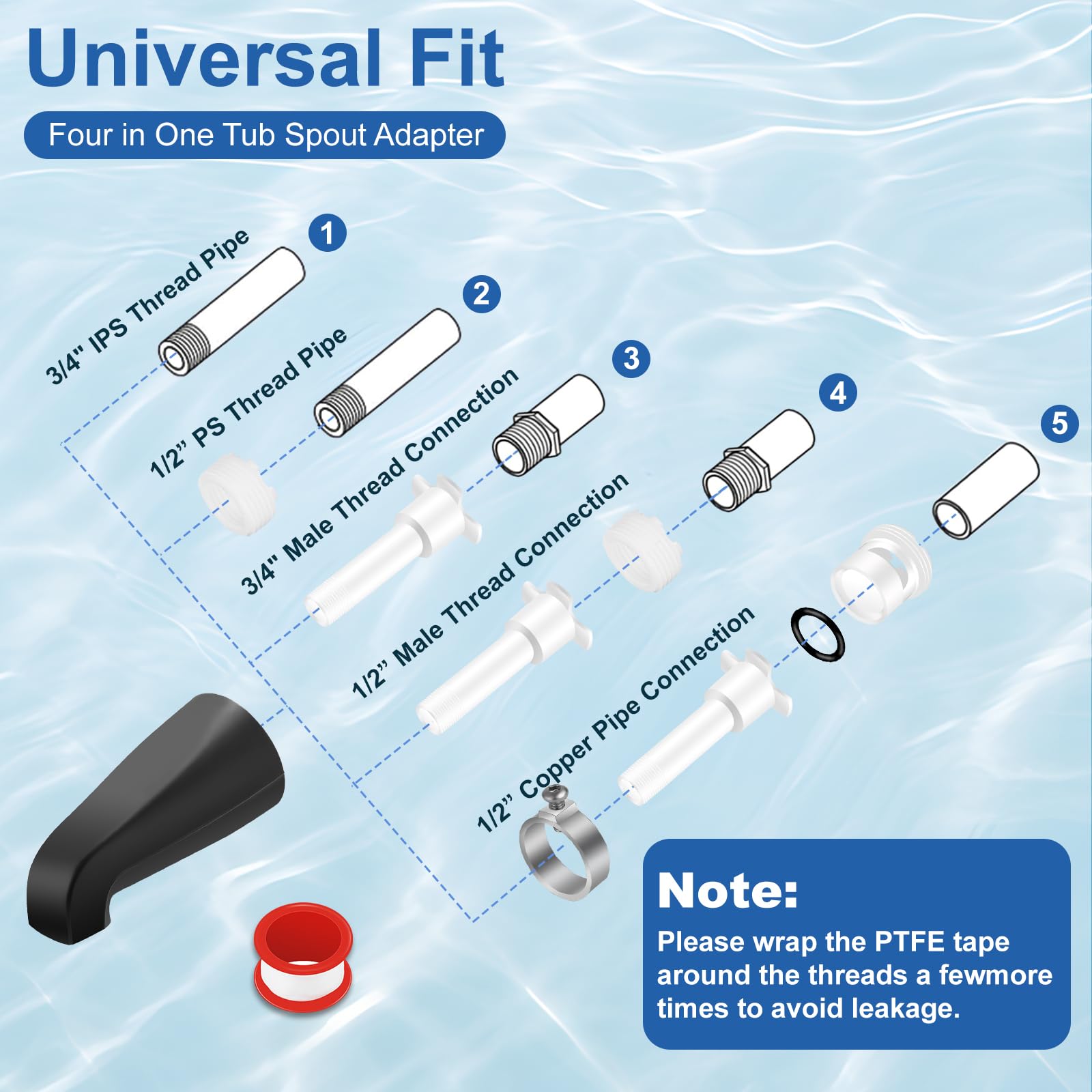 Coolfell diverter knob demonstrating simple tub to shower flow control