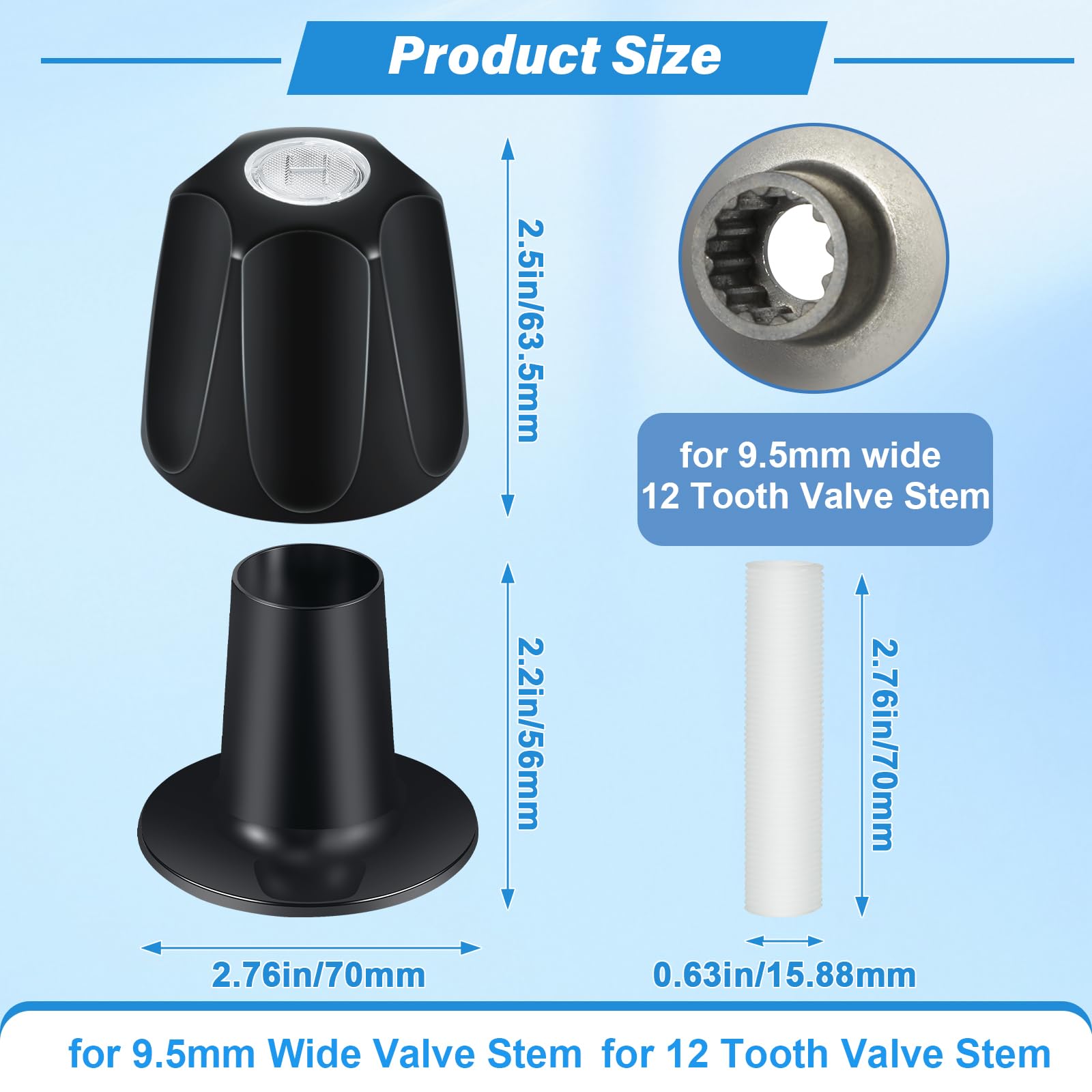 Coolfell diverter knob with clear markings for easy temperature control.