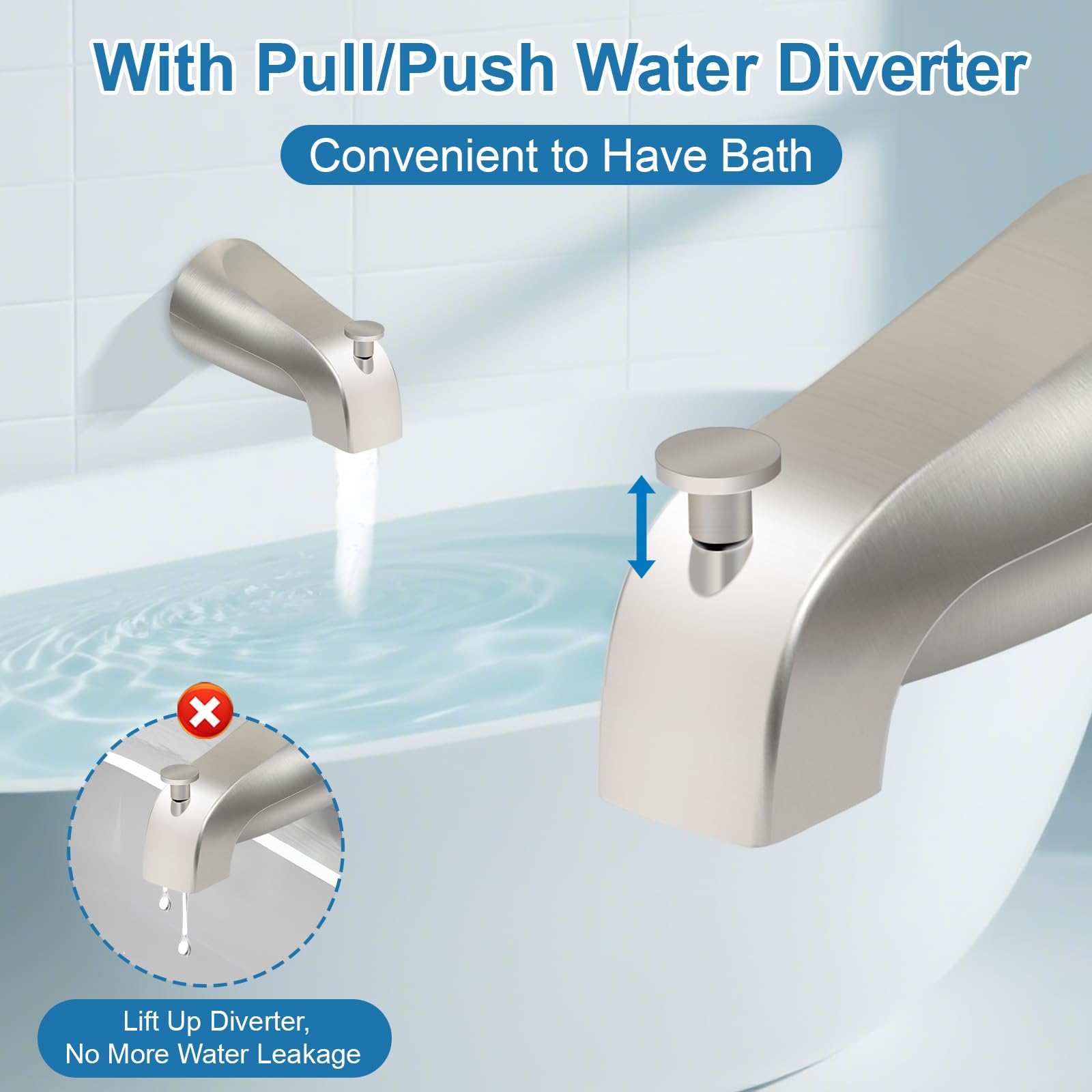 Coolfell 4-4.25 inch length spout emphasizes proper reach without gaps