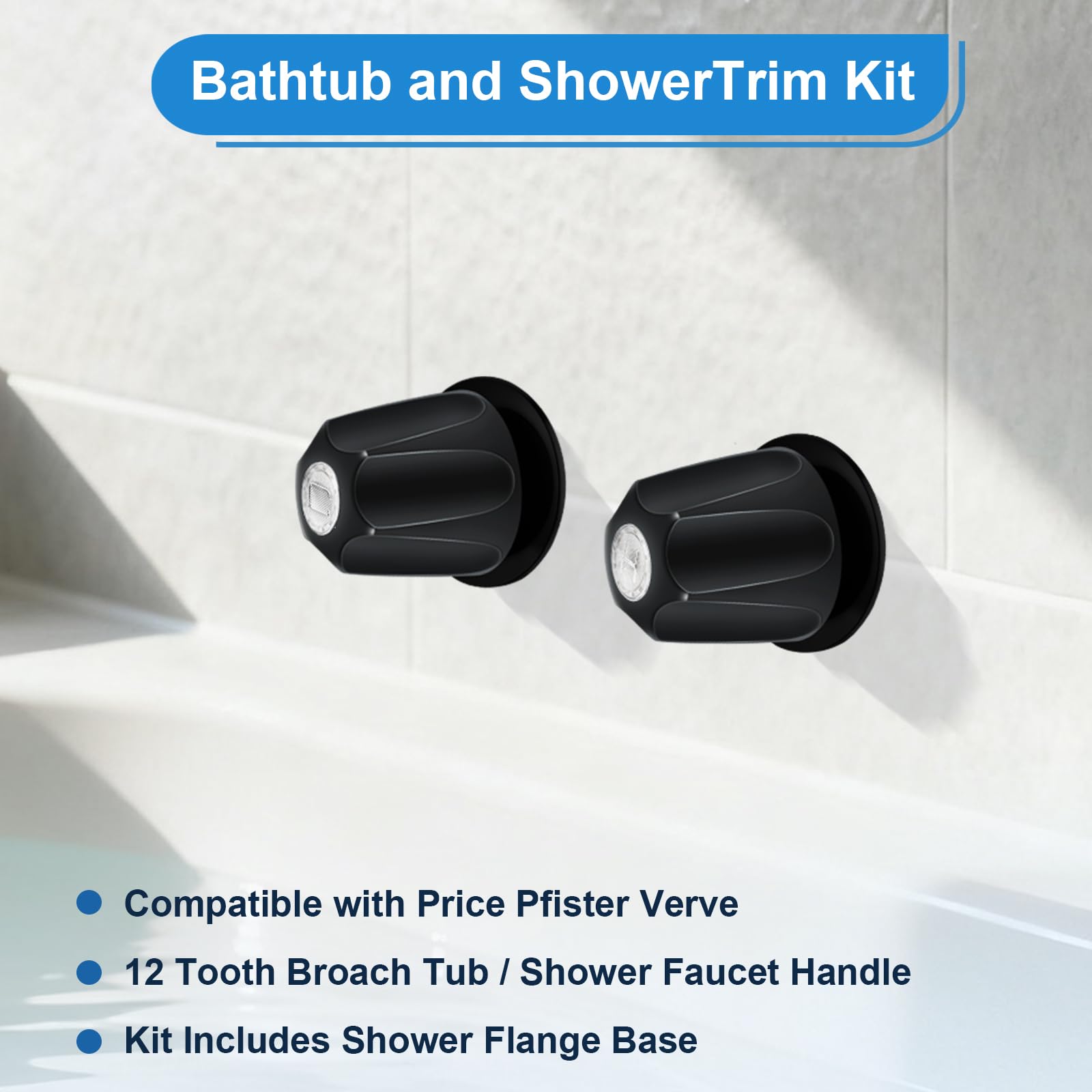 Coolfell metal flange base for a secure shower trim fit.