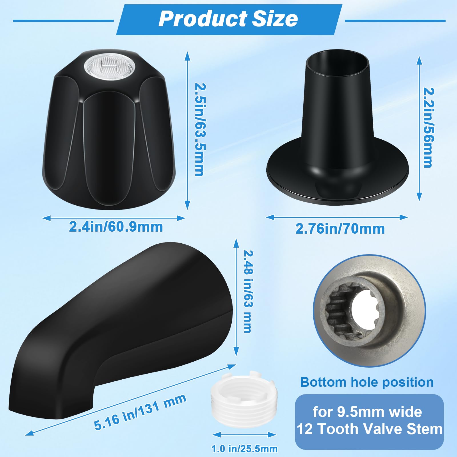 Coolfell shower knob cold control for Pfister Verve faucets