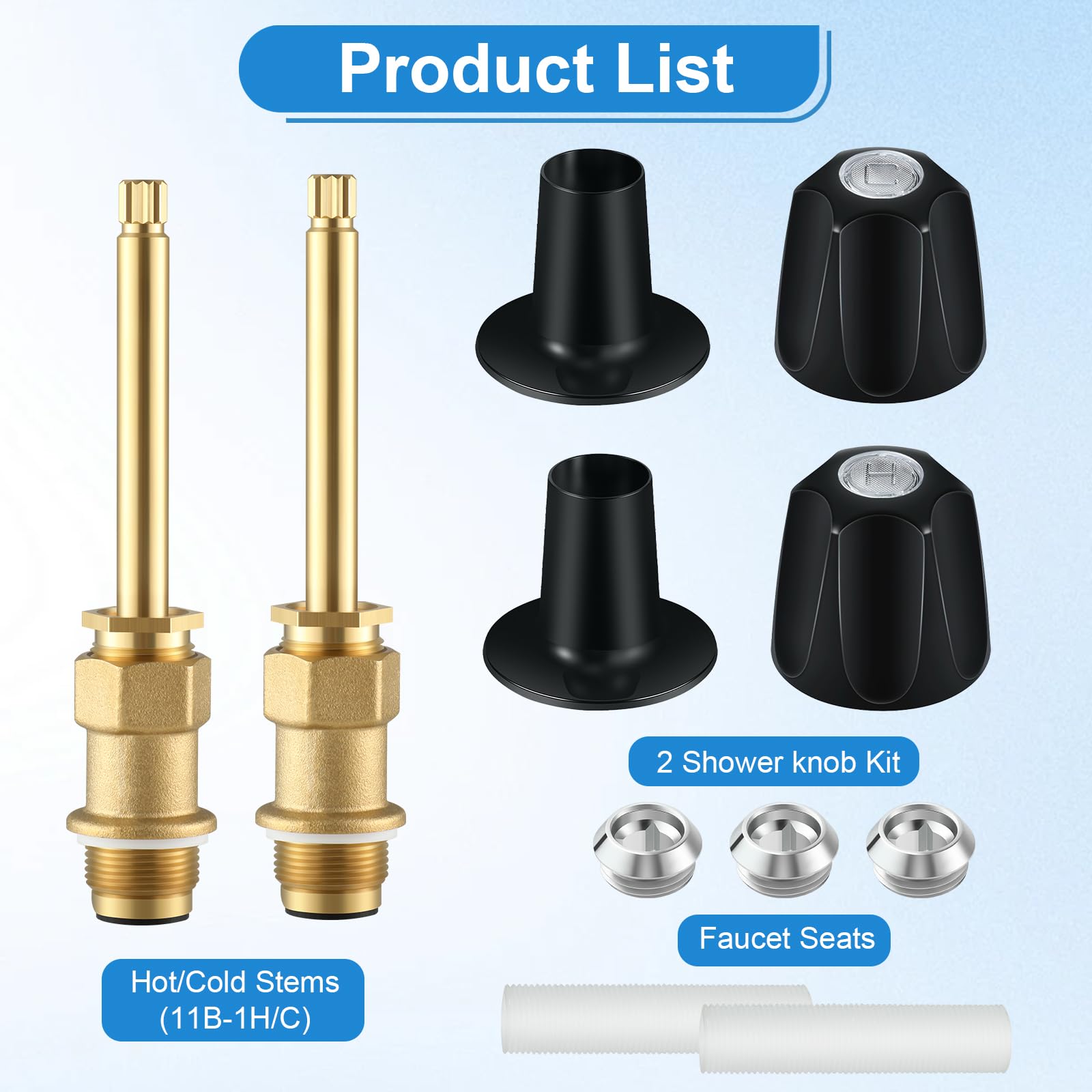 Coolfell valve stem enabling precise hot and cold adjustments.