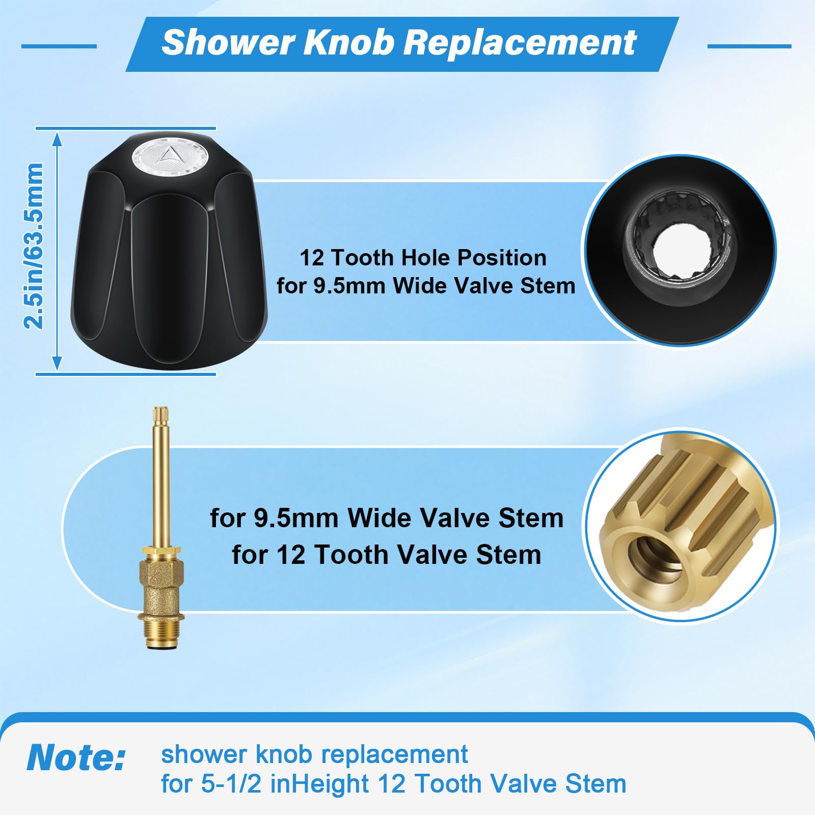 Coolfell Verve compatibility faucet handle replacement for Price Pfister tub/shower.