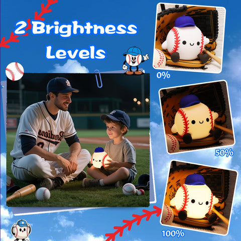 CoolGift Mart Baseball Night Light design adds playful decor to rooms.