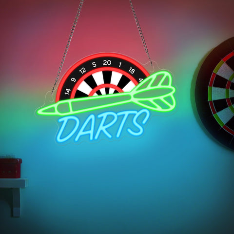 CoolGift Mart darts neon sign makes a thoughtful gift for darts lovers