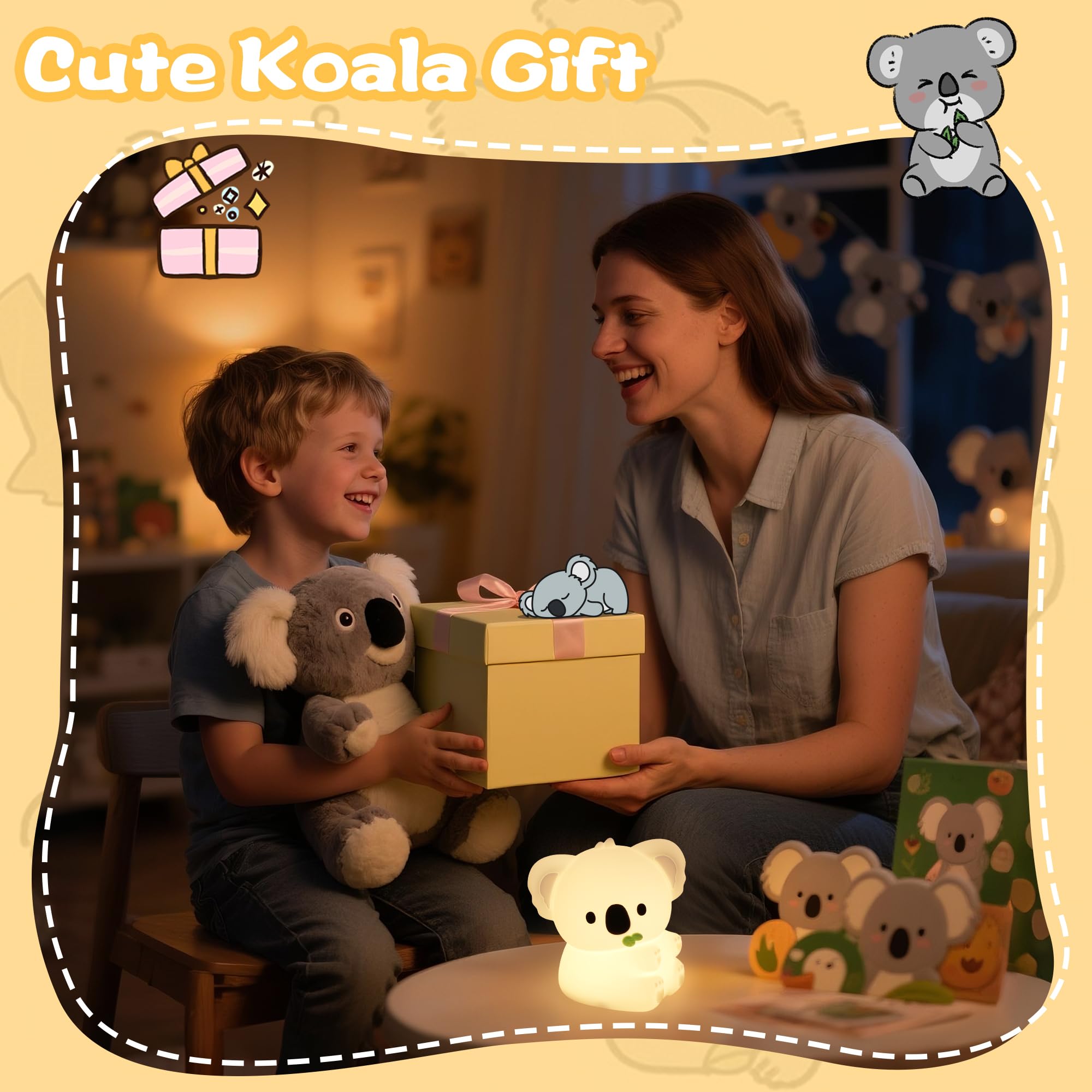 CoolGift Mart koala night light close-up showing the cute koala design