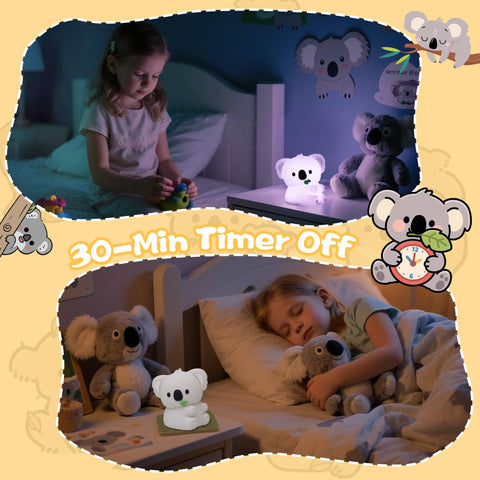 CoolGift Mart koala night light timer-off feature saves energy after bedtime