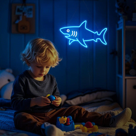 CoolGift Mart shark neon sign dimmable LED with adjustable brightness