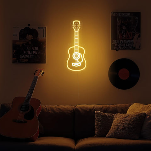 CoolGift Mart acoustic guitar neon adds musical ambience to any room