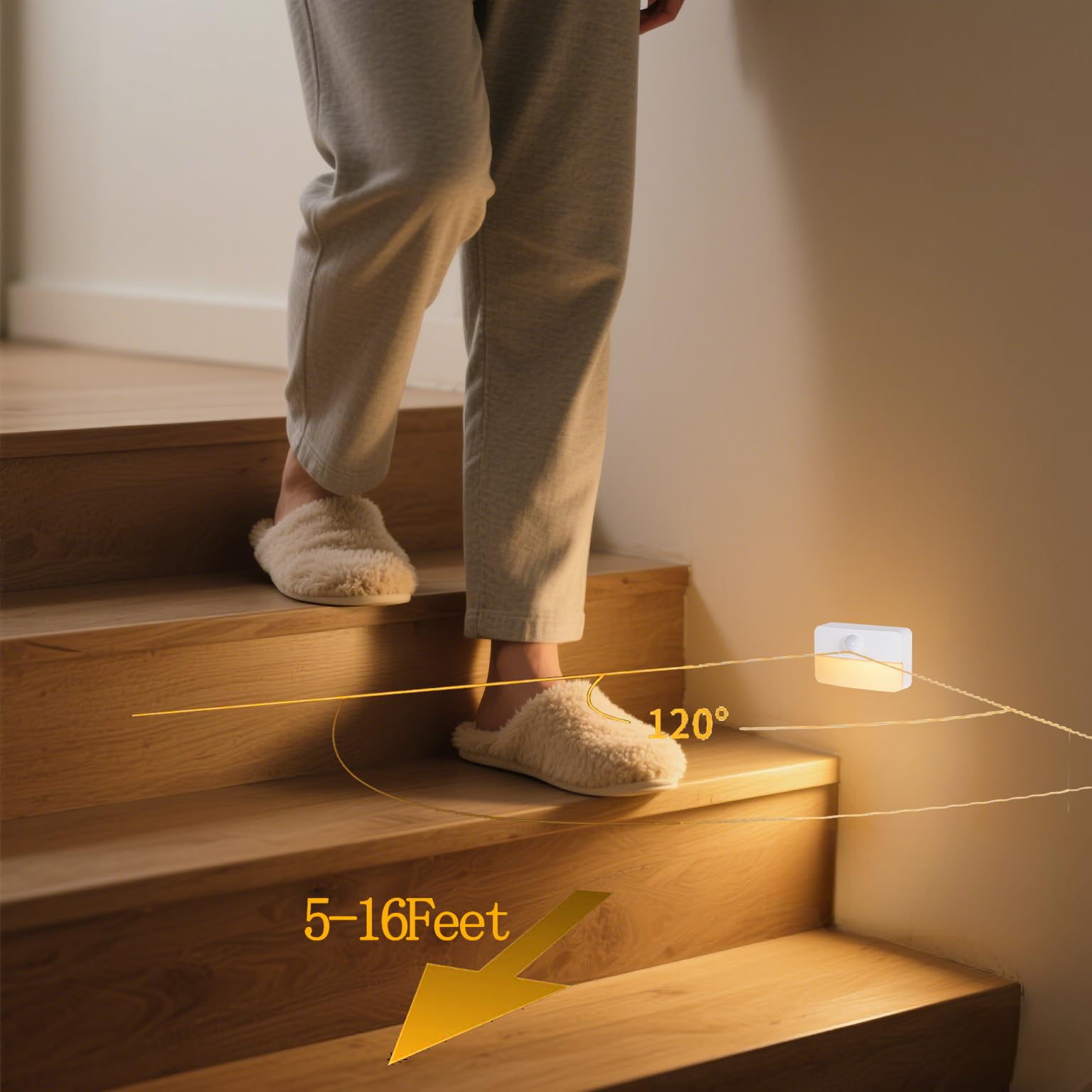Coolilumi battery-operated hallway light offers reliable lighting without cords.