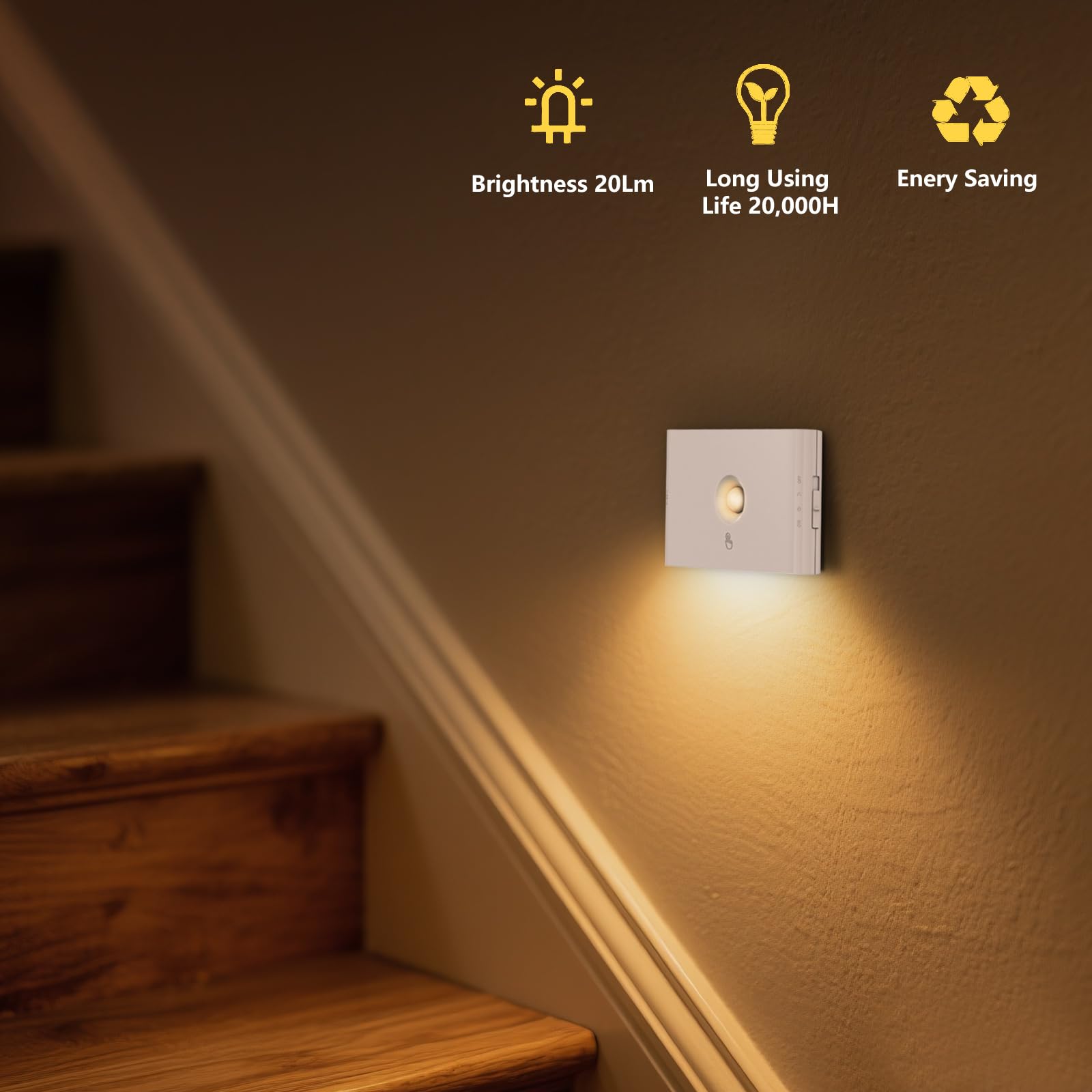 Coolilumi compact design stair light blends with decor while providing gentle glow