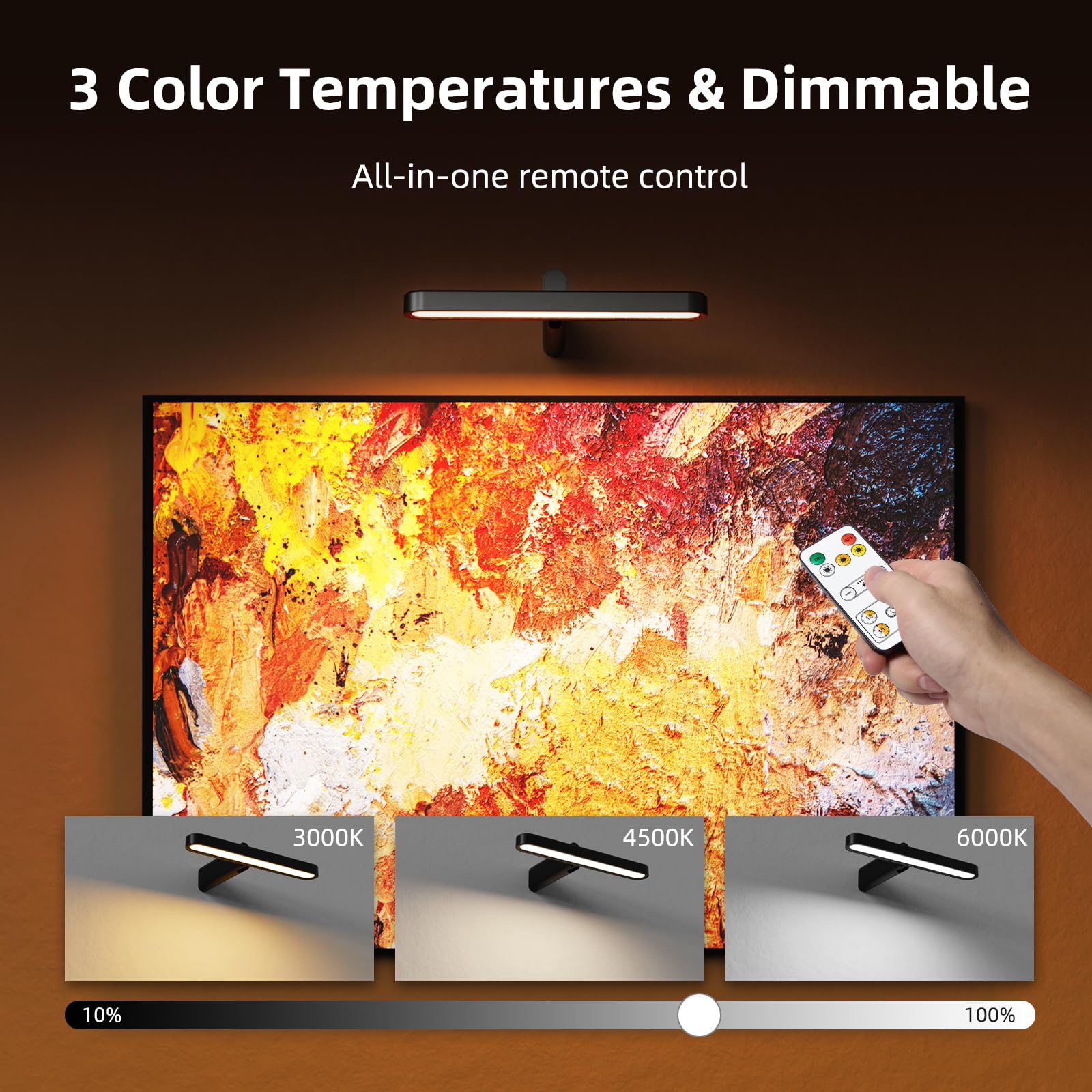 Coolilumi rotatable art light directs light exactly on artwork.
