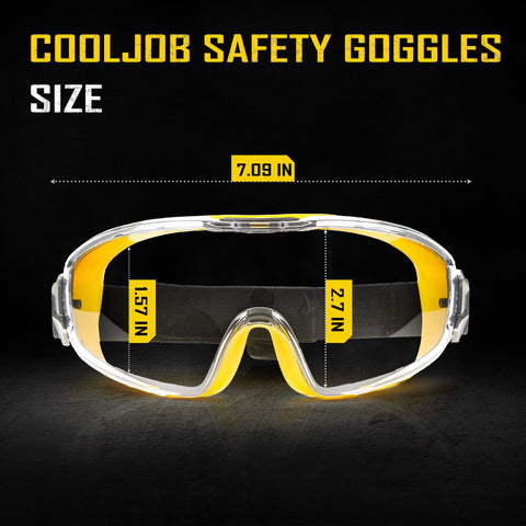 COOLJOB adjustable headband fits many users over prescription glasses.