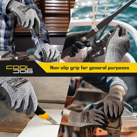COOLJOB elastic long cuff gloves protecting wrists during detailed tasks