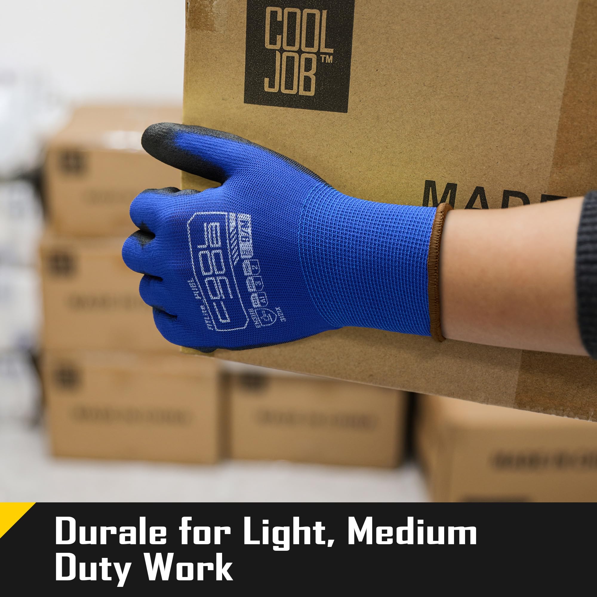 COOLJOB 13-gauge knit construction enables dexterous handling and comfort.