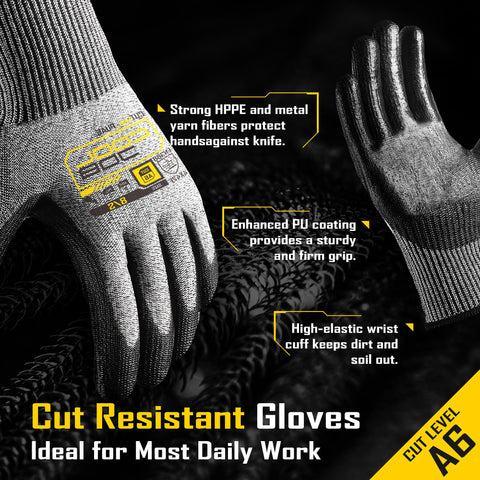 COOLJOB breathable 13-gauge shell keeps hands cool during extended use.