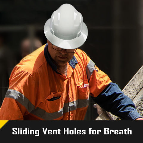 COOLJOB HDPE helmet suitable for construction and oilfields, offering lightweight durability.