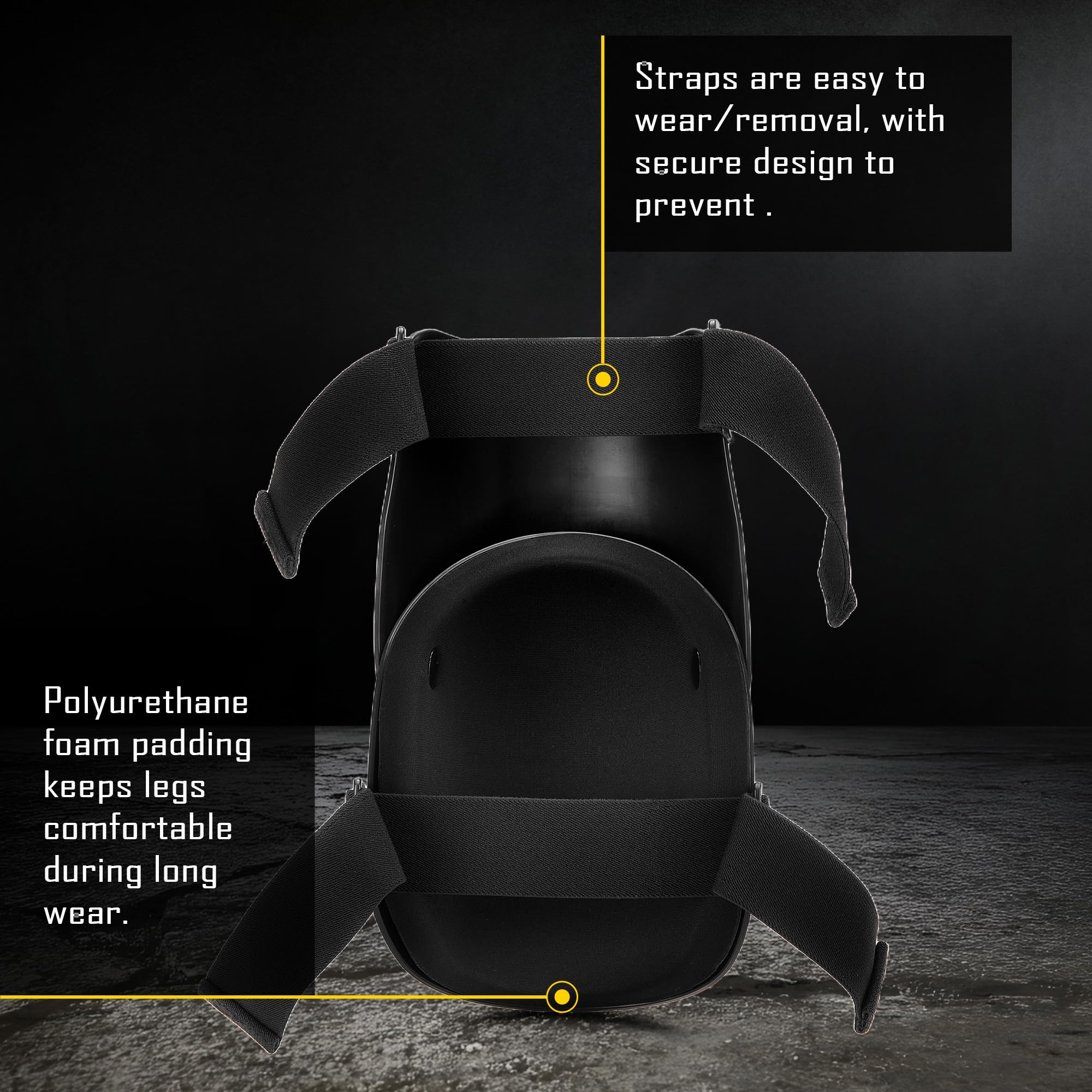 COOLJOB knee pads foam cushioning reduces impact for long-duration work.
