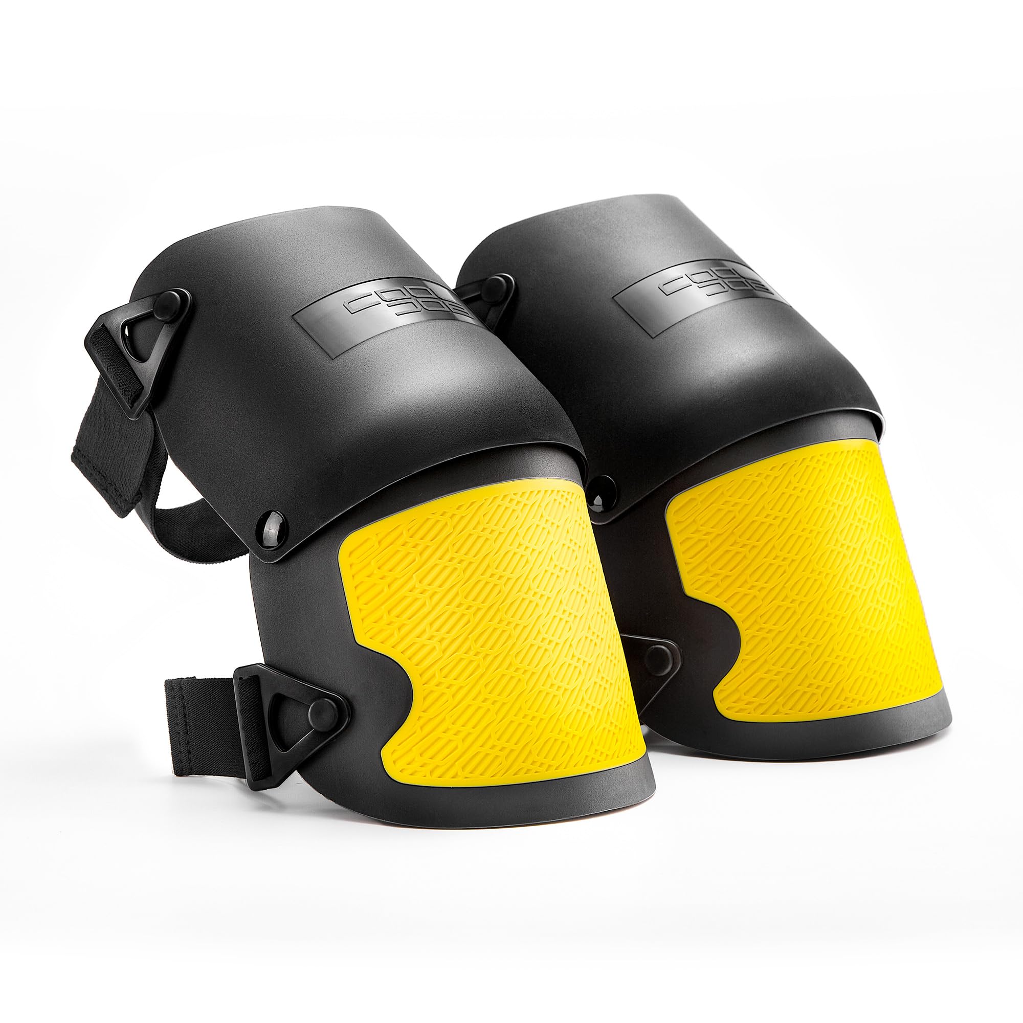 COOLJOB heavy duty knee pads with front shield for knee protection on tough tasks.