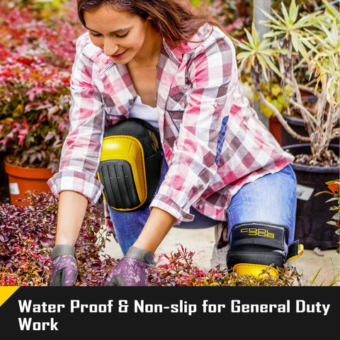 COOLJOB knee pads include gel padding to soften impact on floors