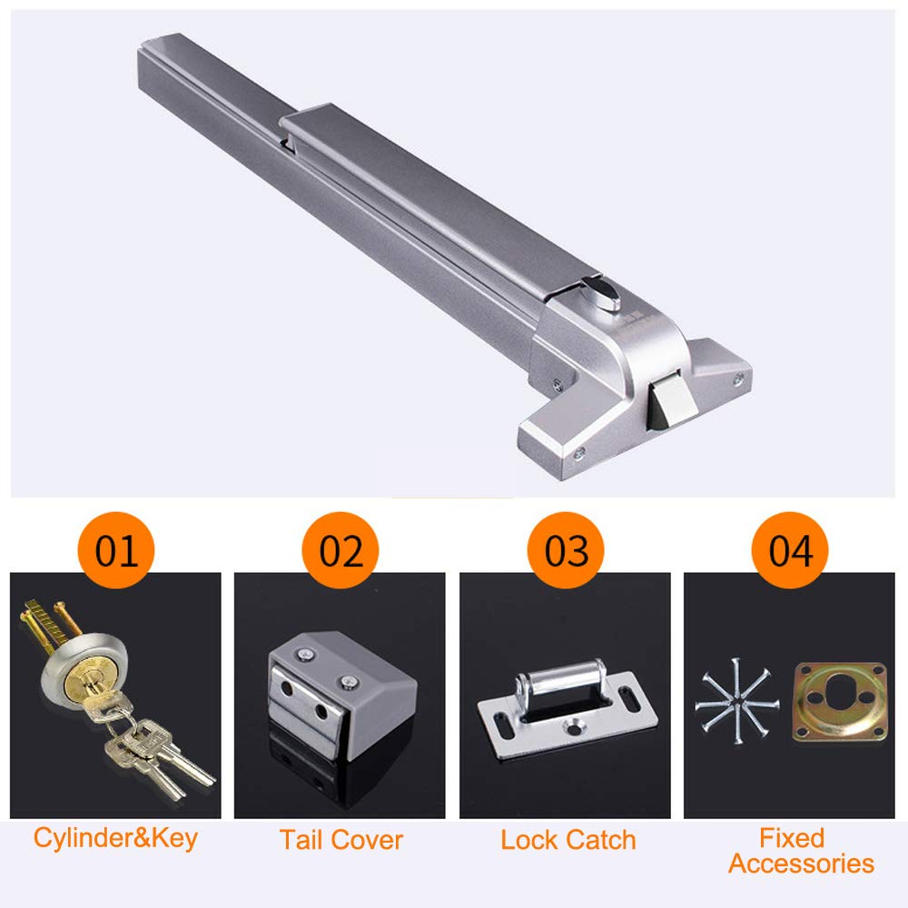 COOLOUS exterior lever emergency lock shown with exit mechanism