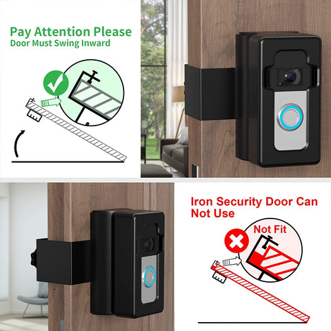 COOLWUFAN doorbell mount stainless steel holder securing your device